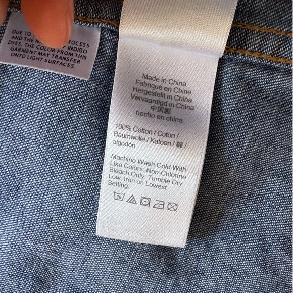 J. Crew Dark Denim Button Down Shirt Size 8 - Picture 5 of 6